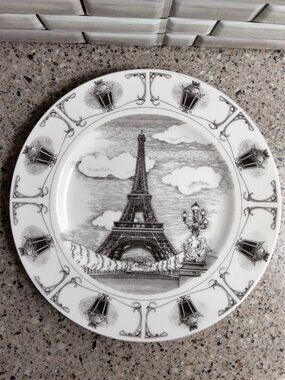 Slice of Life Eiffel Tower Collector's Dinner Plate